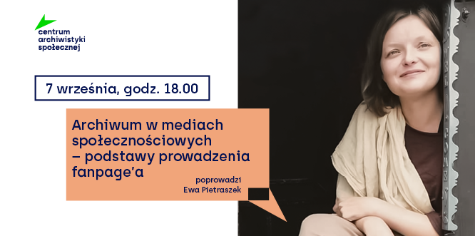 Grafika promująca webinar z portretem uśmiechniętej prowadzącej